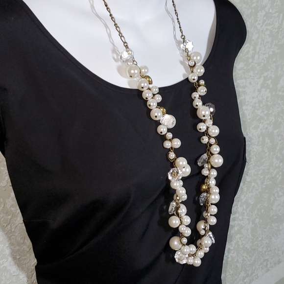 Chloe +Isabel Pearl & Crystal Drop Necklace - Picture 3 of 6